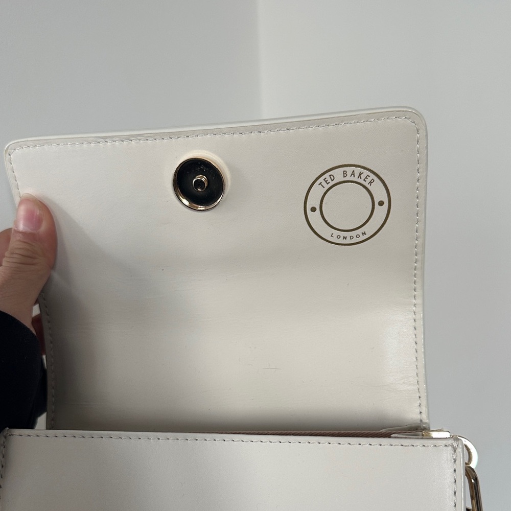 Ted Baker Ssloane Taupe and Cream Crossbody Bag with Gold Handle - Picture 5 of 8